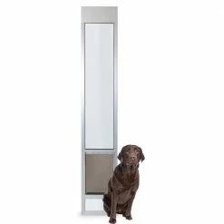 PetSafe Pet Doors Patio Panel Large (71- 90-lb) Satin Aluminum Sliding Pet Door