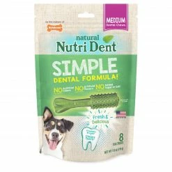 Nylabone Pet Treats Nutri Dent Simple Dental Treats for Dog Natural Flavor (7.6-oz)