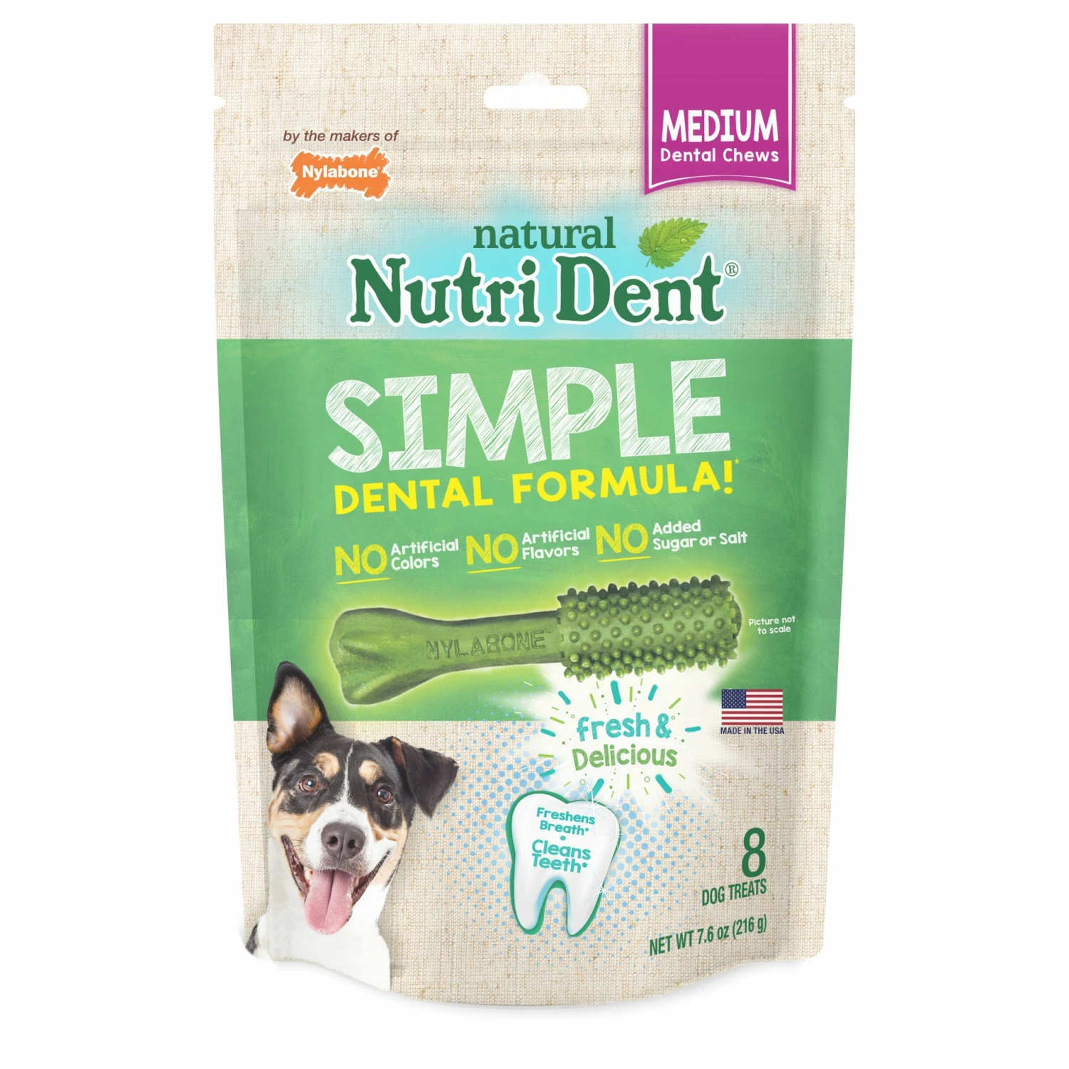 Nylabone Pet Treats Nutri Dent Simple Dental Treats for Dog Natural Flavor (7.6-oz) 3 Nylabone Pet Treats Nutri Dent Simple Dental Treats for Dog Natural Flavor (7.6-oz)
