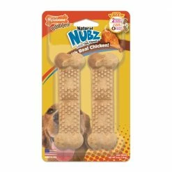 Nylabone Pet Treats Nubz Edible Dog Chews Snacks for Dog Chicken Flavor (2-Count)