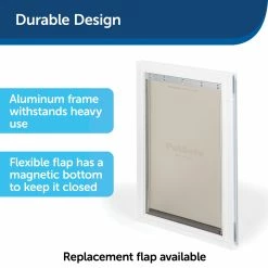 PetSafe Pet Doors Aluminum pet door Small (25-lb or Less) White Aluminum Pet Door -Animal & Pet Care Online Shop 08870126