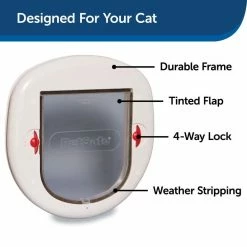 PetSafe Pet Doors Cat flap Small (25-lb or Less) White Plastic Pet Door -Animal & Pet Care Online Shop 08870364