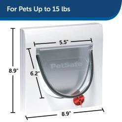 PetSafe Pet Doors Cat Flap Small (25-lb or Less) White Plastic Pet Door -Animal & Pet Care Online Shop 08870372