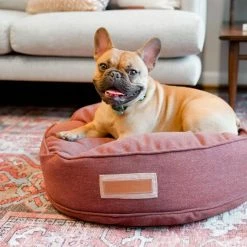 The Houndry Pet Beds Russett Rover Sunbrella Acrylic Fabric Round 48-in x 48-in Dog Bed (For Large) -Animal & Pet Care Online Shop 11170140