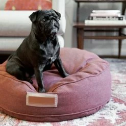 The Houndry Pet Beds Russett Rover Sunbrella Acrylic Fabric Round 48-in x 48-in Dog Bed (For Large) -Animal & Pet Care Online Shop 11170143
