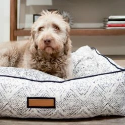 The Houndry Pet Beds Sapphire Spaniel Sunbrella Acrylic Fabric Rectangular 44-in x 36-in Dog Bed (For Large) -Animal & Pet Care Online Shop 11170272