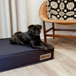 The Houndry Pet Beds Blue Barker Sunbrella Acrylic Fabric Rectangular 42-in x 31-in Dog Bed (For Large) -Animal & Pet Care Online Shop 11170303