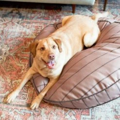 The Houndry Pet Beds Blushing Basset Sunbrella Acrylic Fabric Round 31-in x 31-in Dog Bed (For Medium) -Animal & Pet Care Online Shop 11170352