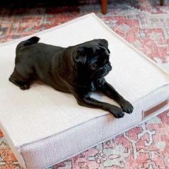 The Houndry Pet Beds Puppy Belly Pink Sunbrella Acrylic Fabric Rectangular 28-in x 28-in Dog Bed (For Medium) -Animal & Pet Care Online Shop 11170513