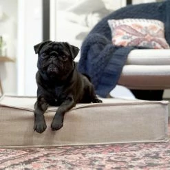 The Houndry Pet Beds Hazy Herder Sunbrella Acrylic Fabric Rectangular 42-in x 30-in Dog Bed (For Large) -Animal & Pet Care Online Shop 11170678