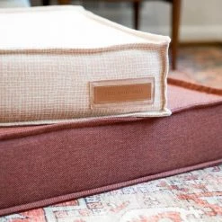 The Houndry Pet Beds Puppy Belly Pink Sunbrella Acrylic Fabric Rectangular 42-in x 31-in Dog Bed (For Large) -Animal & Pet Care Online Shop 11171181