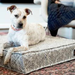 The Houndry Pet Beds Sapphire Spaniel Sunbrella Acrylic Fabric Rectangular 42-in x 31-in Dog Bed (For Large) -Animal & Pet Care Online Shop 11171311