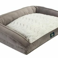 Animal & Pet Care Online Shop 24 Serta Pet Beds Gray Plush Polyester Rectangular 39-in x 29-in Dog Bed