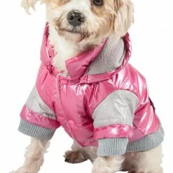 Pet Life Pet Clothing Sporty Vintage Aspen Pet Ski Jacket Small (11- 25-lb)Pink Dog/Cat Coat