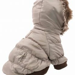 Pet Life Pet Clothing Metallic Fashion Pet Parka Coat X-large (91- 110-lb)Metallic Grey Dog/Cat Coat -Animal & Pet Care Online Shop 12009507