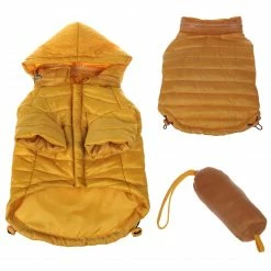 Pet Life Pet Clothing Lightweight Adjustable 'Sporty Avalanche' Pet Coat Medium (26- 40-lb) Mustard Yellow Dog/Cat Coat -Animal & Pet Care Online Shop 12009898