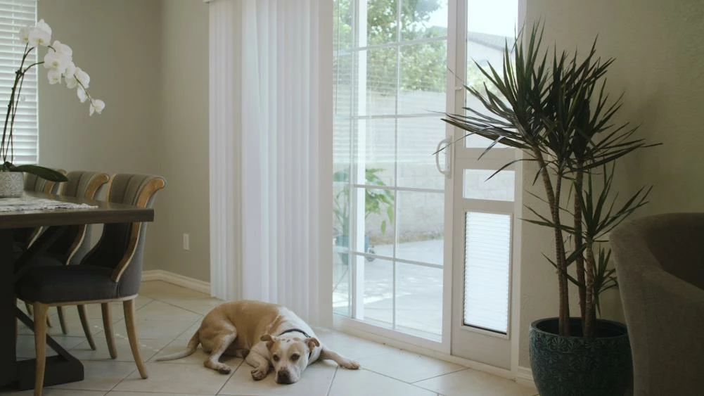 High Tech Pet Pet Doors Armor Flex Medium (26- 40-lb) Off White Aluminum Sliding Pet Door 4 High Tech Pet Pet Doors Armor Flex Medium (26- 40-lb) Off White Aluminum Sliding Pet Door - Image 2