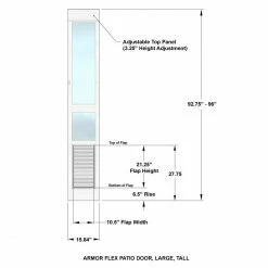 High Tech Pet Pet Doors Armor Flex Large (71- 90-lb) Off White Aluminum Sliding Pet Door 15 High Tech Pet Pet Doors Armor Flex Large (71- 90-lb) Off White Aluminum Sliding Pet Door -Animal & Pet Care Online Shop 12336123