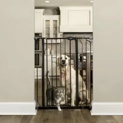 Carlson Pet Products Pet Gates Tension-Mount Black Metal Pet Gate