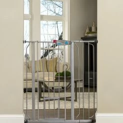 Carlson Pet Products Pet Gates Tension-Mount Silver Metal Pet Gate