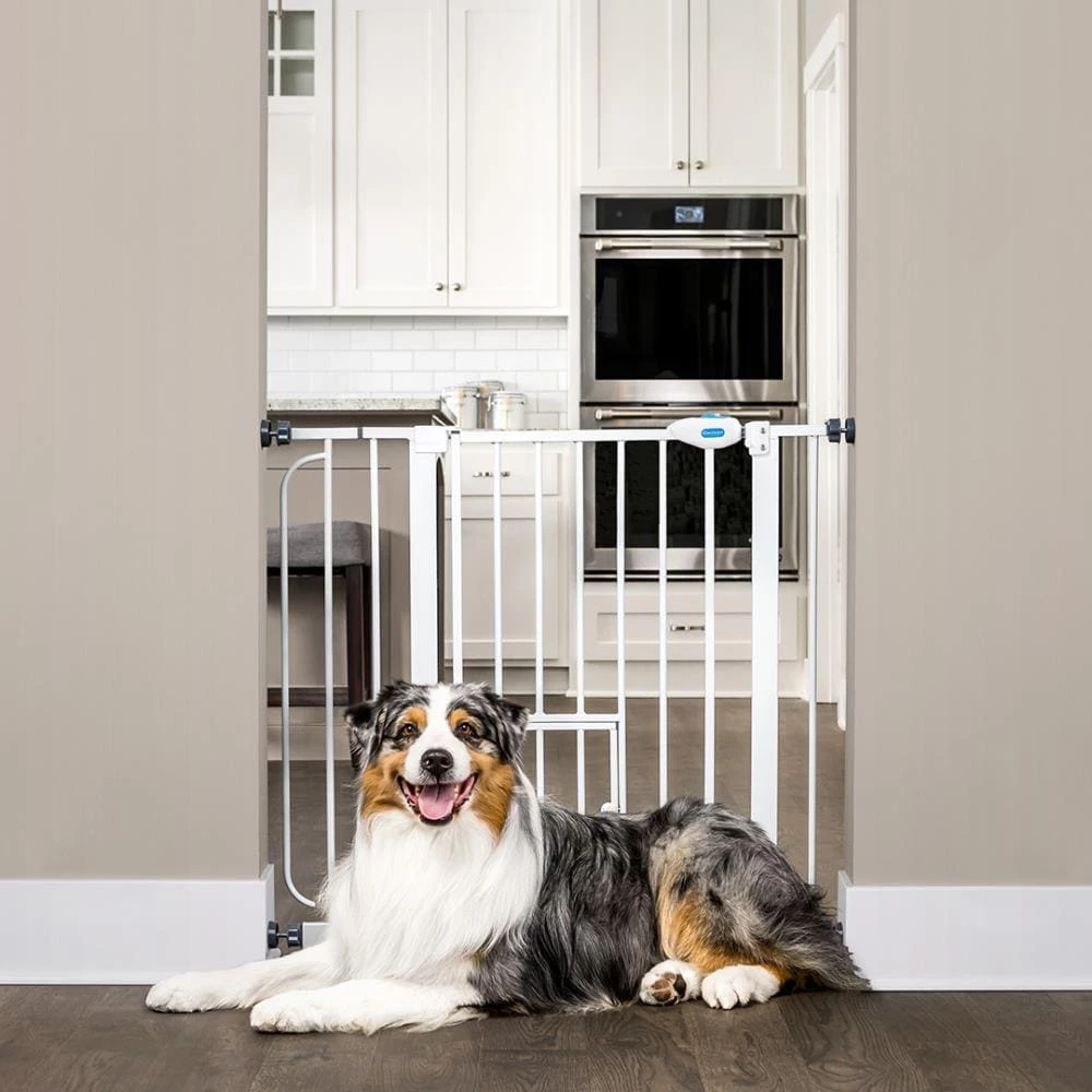 Carlson Pet Products Pet Gates Tension-Mount White Metal Pet Gate 2 Carlson Pet Products Pet Gates Tension-Mount White Metal Pet Gate