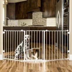 Carlson Pet Products Pet Gates Tension-Mount White Metal Pet Gate