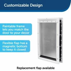 PetSafe Pet Doors Plastic Pet Door Large (71- 90-lb) White Plastic Pet Door 10 PetSafe Pet Doors Plastic Pet Door Large (71- 90-lb) White Plastic Pet Door -Animal & Pet Care Online Shop 16114510