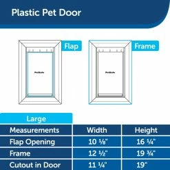 PetSafe Pet Doors Plastic Pet Door Large (71- 90-lb) White Plastic Pet Door 13 PetSafe Pet Doors Plastic Pet Door Large (71- 90-lb) White Plastic Pet Door -Animal & Pet Care Online Shop 16114513