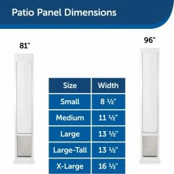 PetSafe Pet Doors Patio Panel Large White Aluminum Sliding Pet Door -Animal & Pet Care Online Shop 16116323
