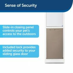 PetSafe Pet Doors Patio panel Medium (26- 40-lb) Satin Aluminum Sliding Pet Door -Animal & Pet Care Online Shop 16501873