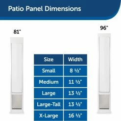 PetSafe Pet Doors Patio panel Medium (26- 40-lb) Satin Aluminum Sliding Pet Door -Animal & Pet Care Online Shop 16501876