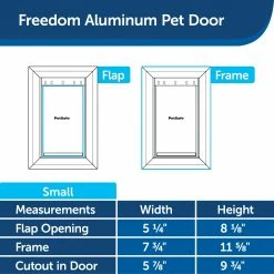 PetSafe Pet Doors Aluminum pet door Small (25-lb or Less) White Aluminum Pet Door -Animal & Pet Care Online Shop 16503852
