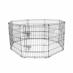 Pet Essentials Dog Pens & Runs 30-in x 48-in Black Steel Exercise Pen