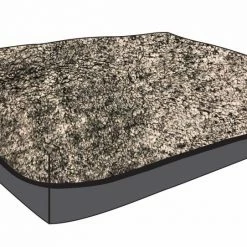 Precious Tails Pet Beds Two Tone Gray Sherpa Rectangular 35-in x 26-in Dog Bed (For Medium)