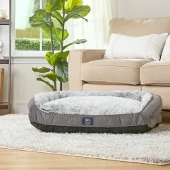 Serta Pet Beds Gray Polyester Rectangular 29-in x 39-in Dog Bed (For Large) -Animal & Pet Care Online Shop 40058350
