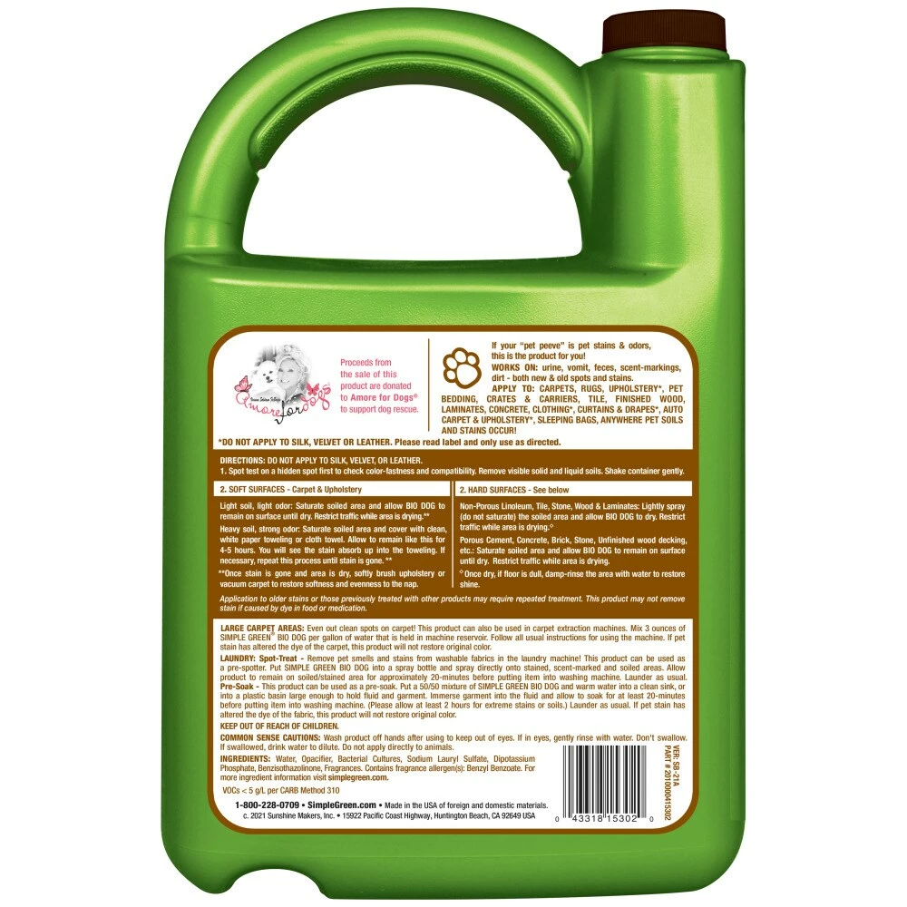 Simple Green Dog Cleaning & Potty Stain Remover 4 Simple Green Dog Cleaning & Potty Stain Remover - Image 2