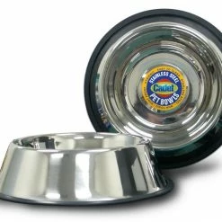 Cadet Food & Water Bowls Non-spill stainless steel pet bowl 32-oz Stainless Steel Dog/Cat Food/Water Bowl (1 Bowls)