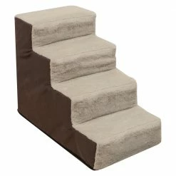 DMC Pet Steps & Ramps Cozy pet Brown Wood Steps