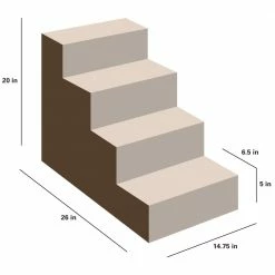 DMC Pet Steps & Ramps Cozy pet Brown Wood Steps -Animal & Pet Care Online Shop 42698891