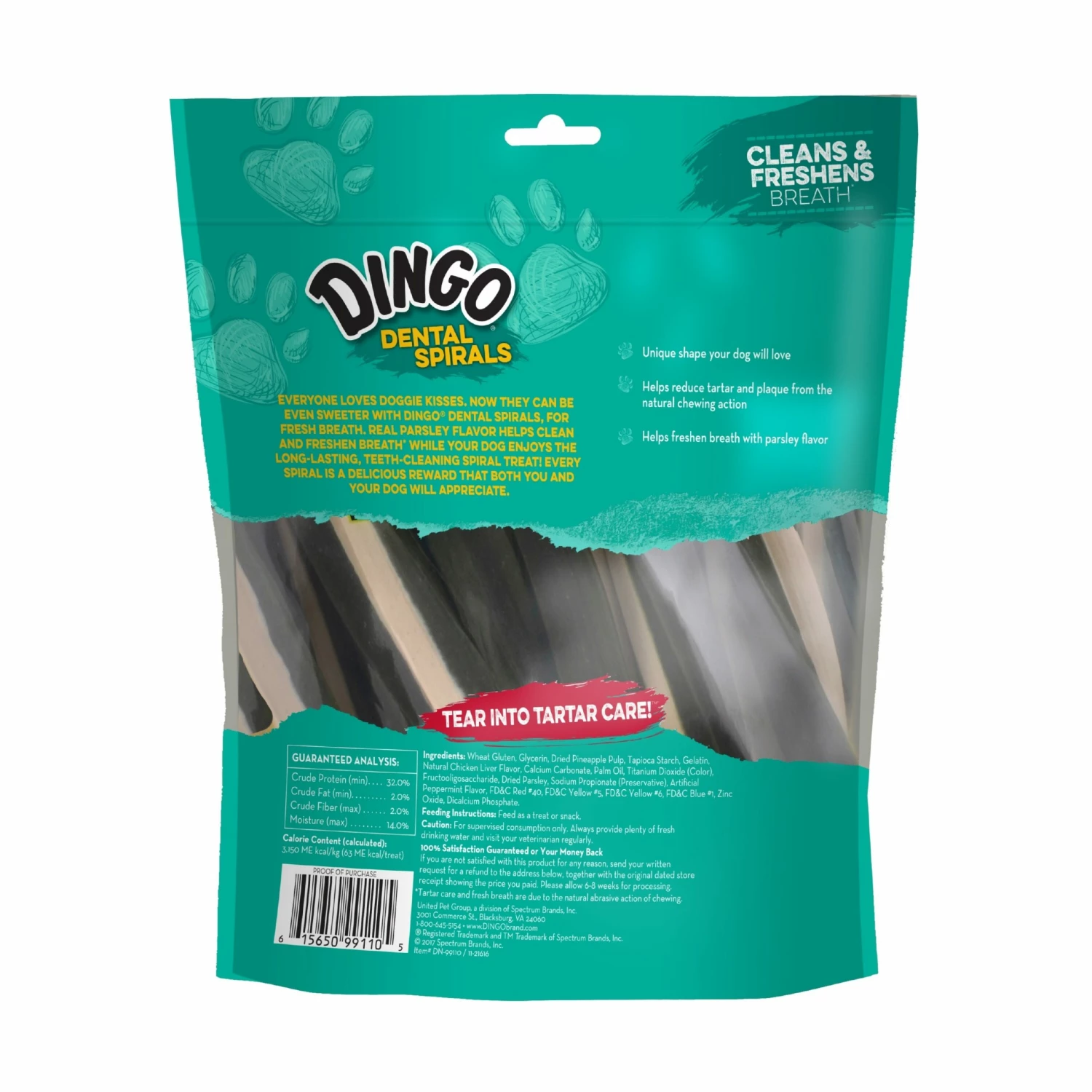 Dingo Pet Treats Dental Small Spiral Chews for Dogs Dental Treats for Dog Natural Flavor (19-Count) 4 Dingo Pet Treats Dental Small Spiral Chews for Dogs Dental Treats for Dog Natural Flavor (19-Count) - Image 2