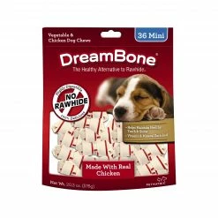 DreamBone Pet Treats Mini Chews with Real Chicken No-rawhide Chews for Dog Chicken Flavor