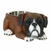 Exhart Food & Water Bowls Boxer, 13 by 5.5 Inches Boxer Bowl, MultiColor -Animal & Pet Care Online Shop 44241757
