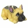 Exhart Food & Water Bowls French Bulldog, 12 by 6 Inches Tan Bulldog Bowl, Yellow -Animal & Pet Care Online Shop 44241767