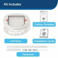 PetSafe Pet Doors Cat flap Small (25-lb or Less) White Plastic Pet Door -Animal & Pet Care Online Shop 44256580