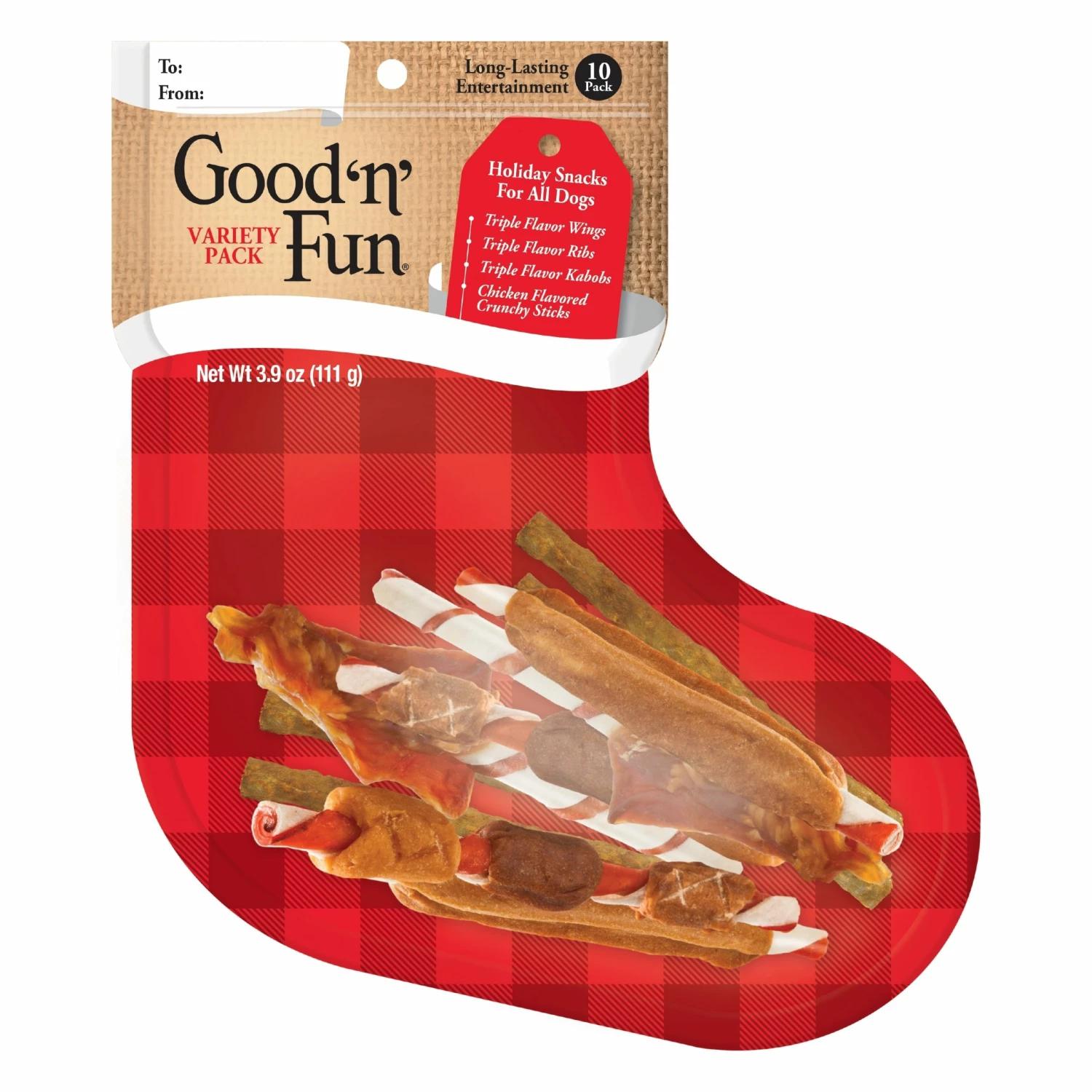 Good 'n' Fun Pet Treats Holiday Variety Pack Rawhide Chews for Dog Chicken Flavor (10-Count) 3 Good 'n' Fun Pet Treats Holiday Variety Pack Rawhide Chews for Dog Chicken Flavor (10-Count)