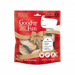 Good 'n' Fun Pet Treats Triple Flavor Canes Rawhide Chews for Dog Variety Flavor (3-Count)