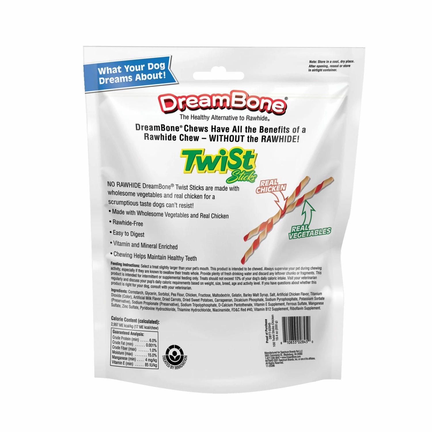DreamBone Pet Treats Twist Sticks with Real Chicken No-rawhide Chews for Dog Chicken Flavor 4 DreamBone Pet Treats Twist Sticks with Real Chicken No-rawhide Chews for Dog Chicken Flavor - Image 2