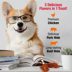 Good 'n' Fun Pet Treats Triple Flavor Wings Rawhide Chews for Dog Variety Flavor -Animal & Pet Care Online Shop 45370378